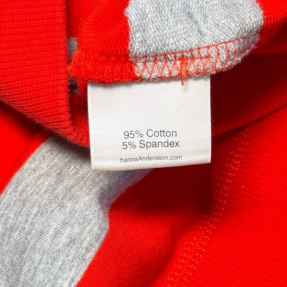 Hanna Andersson red and gray striped scoop neck long sleeve tshirt size M - Picture 11 of 13